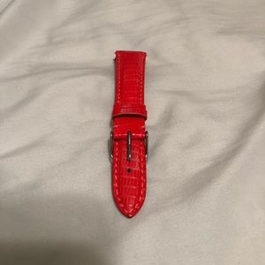 Michele watch strap - lizard orange 20mm strap